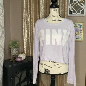 Victoria’s Secret PINK crop long sleeve tee